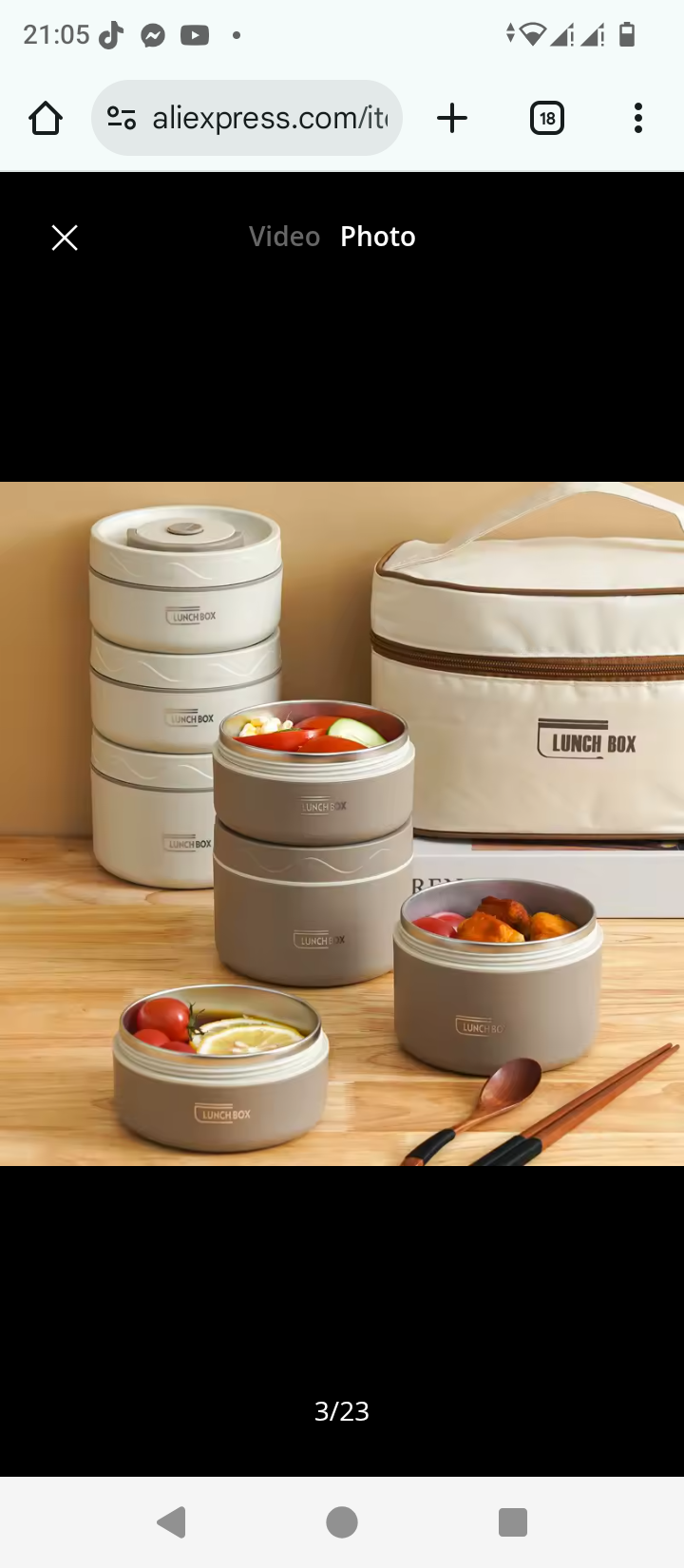 Lunch box 4 pièce inoxydable 